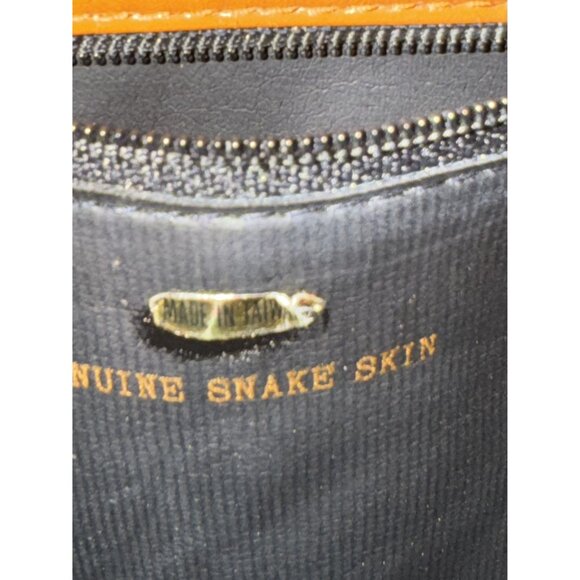 Vintage Genuine Snake Skin Clutch Purse With Strap - Picture 4 of 4